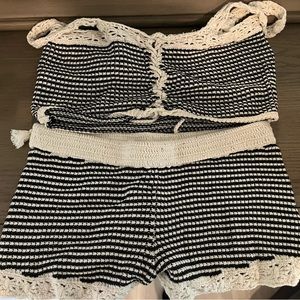 Crop top and short set never been worn